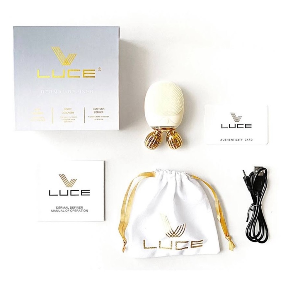 LUCE Dermal Definer Anti-Aging Facial Roller + Cleansing Brush